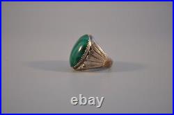 Vintage Navajo Sterling Silver Ring -Malachite Size 12