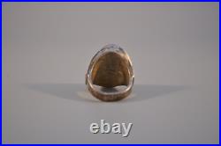 Vintage Navajo Sterling Silver Ring Onyx Stone Size 9 1/2 Vintage Navajo Sterling Silver Ring Onyx Stone Size 9 1/2