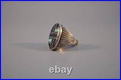 Vintage Navajo Sterling Silver Ring Onyx Stone Size 9 1/2 Vintage Navajo Sterling Silver Ring Onyx Stone Size 9 1/2