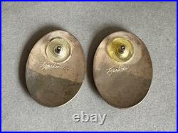 Vintage Navajo Sterling Silver Signed Earrings Tommy Jackson