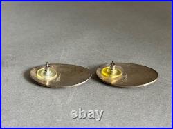 Vintage Navajo Sterling Silver Signed Earrings Tommy Jackson