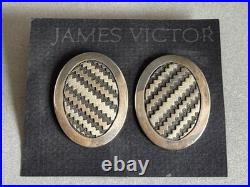 Vintage Navajo Sterling Silver Signed Earrings Tommy Jackson