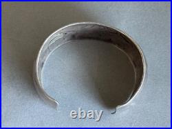 Vintage Navajo Sterling Silver Storyteller Bracelet Signed DM