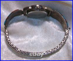 Vintage Navajo Sterling Silver Yvonne Yazzie Watch Tips Signed YY Wristwatch