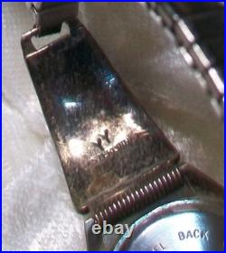Vintage Navajo Sterling Silver Yvonne Yazzie Watch Tips Signed YY Wristwatch