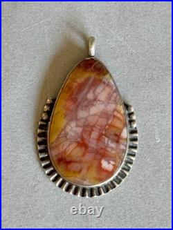 Vintage Navajo Sterling Silver and Noreena Jasper Pendant