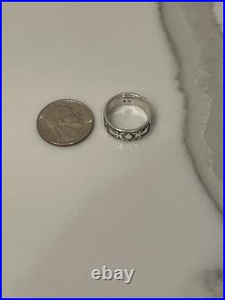 Vintage Navajo Storyteller Band Ring Sterling Silver Ring Size 7.5