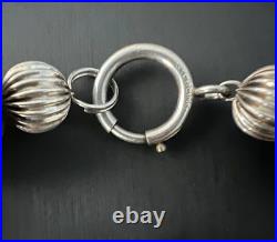 Vintage Navajo Style Pumpkin Bead Necklace & Braclet Set Sterling Silver 91g