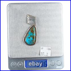 Vintage Navajo sterling silver Pilot Mountain turquoise pendant