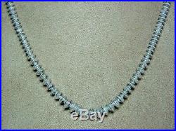 Vintage Old Pawn Native American Sterling Silver Fine Navajo Pearls Necklace