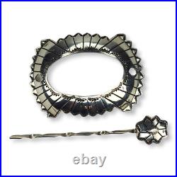 Vintage Southwestern Sterling Silver 925 Hand Stamped Ponytail Holder