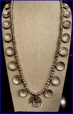 Vintage Sterling Silver 1941- 1942 Mercury Dime Squash Blossom Necklace Signed