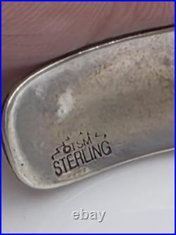 Vintage Sterling Silver Native American Tsm Cuff Bracelet