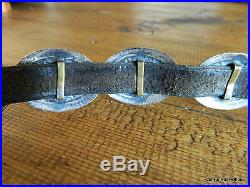 Vintage Sterling Silver Navajo Concho Belt Hallmarked withCROSSED ARROWS 18 Concho