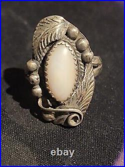 Vintage Sterling Silver Navajo Squashblossom Mop Squashblossom Ring