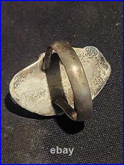 Vintage Sterling Silver Navajo Squashblossom Mop Squashblossom Ring