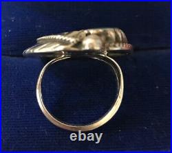 Vintage Sterling Silver Pawn Southwest Navajo Ring Signed G Size 7