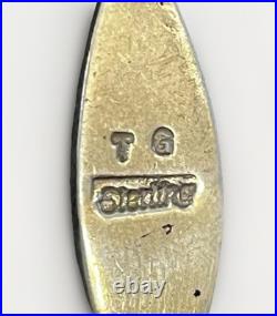 Vintage Teddy Goodluck Navajo Sterling Silver Gaspeite & Opal Inlay Pendant TG