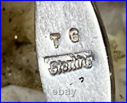 Vintage Teddy Goodluck Navajo Sterling Silver Gaspeite & Opal Inlay Pendant TG