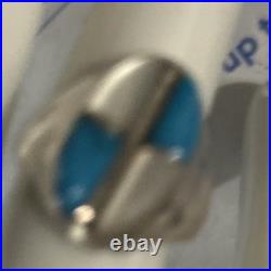 Vintage Zuni Ring of Inlay Turquoise Mother of Pearl Size 6.5 good luck