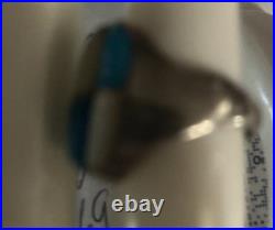 Vintage Zuni Ring of Inlay Turquoise Mother of Pearl Size 6.5 good luck
