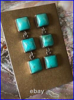 Vintage navajo sterling silver turquoise earrings