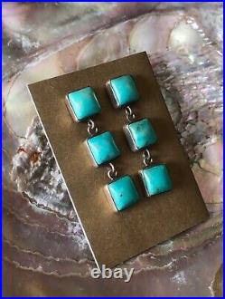 Vintage navajo sterling silver turquoise earrings