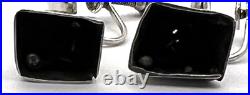Vtg Navajo Mother-in-law Bell Earrings Sterling Silver Working Clappers 1940's