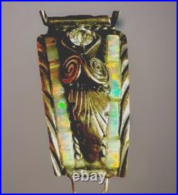 Vtg S RAY Navajo Sterling Silver Fire Opal CZ Non Working Watch & Tips Gorgeous