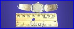 Vtg S RAY Navajo Sterling Silver Fire Opal CZ Non Working Watch & Tips Gorgeous
