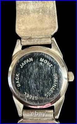 Vtg S RAY Navajo Sterling Silver Fire Opal CZ Non Working Watch & Tips Gorgeous
