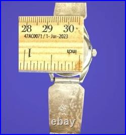 Vtg S RAY Navajo Sterling Silver Fire Opal CZ Non Working Watch & Tips Gorgeous