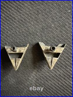 Vtg Sterling Silver 925 Navajo NA Southwestern Style Turquoise Shirt Collar Tips