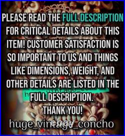 Vtg TURQUOISE INLAY ZUNI PINWHEEL 3-CONCHO CUFF BRACELET sterling geometric 6.5