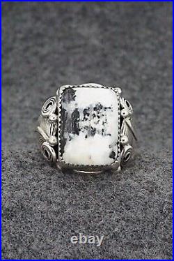 White Buffalo & Sterling Silver Ring Darrell Morgan Size 11