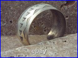 Wilber Tracy Vintage Native American Sterling Silver Cuff Bracelet