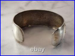 Wilber Tracy Vintage Native American Sterling Silver Cuff Bracelet