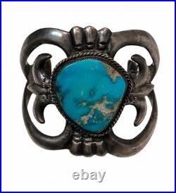 Wilson Begay Sterling Silver Navajo Cuff Bracelet (83.8g)