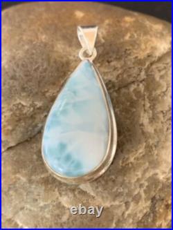 Womens Blue Larimar Navajo Sterling Silver Pendant 10829