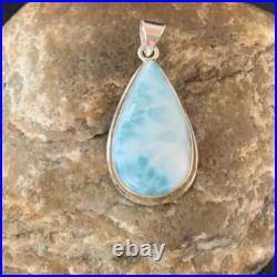 Womens Blue Larimar Navajo Sterling Silver Pendant 10829