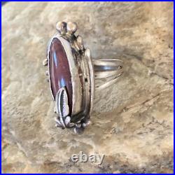 Womens Purple Spiny Oyster Navajo Sterling Silver Ring Size 6 10836