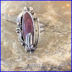 Womens Purple Spiny Oyster Navajo Sterling Silver Ring Size 6 10836