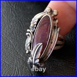 Womens Purple Spiny Oyster Navajo Sterling Silver Ring Size 6 10836