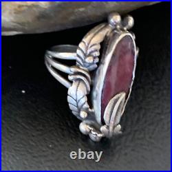 Womens Purple Spiny Oyster Navajo Sterling Silver Ring Size 6 10836