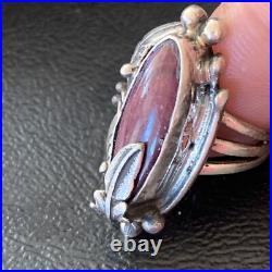 Womens Purple Spiny Oyster Navajo Sterling Silver Ring Size 6 10836