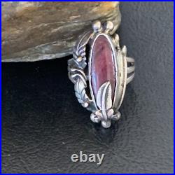 Womens Purple Spiny Oyster Navajo Sterling Silver Ring Size 6 10836