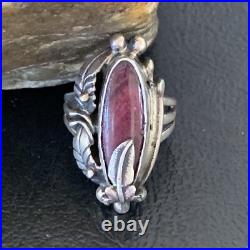 Womens Purple Spiny Oyster Navajo Sterling Silver Ring Size 6 10836