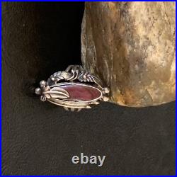 Womens Purple Spiny Oyster Navajo Sterling Silver Ring Size 6 10836