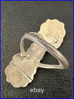 Womens White Howlite Navajo Sterling Silver Ring Size 7 20415