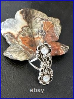 Womens White Howlite Navajo Sterling Silver Ring Size 7 20415